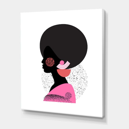 Designart - Ethnic Geometric Silhouette of African American I